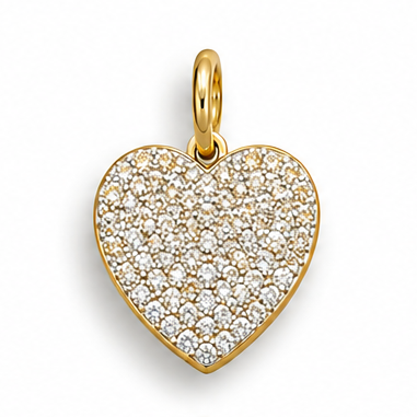 Diamond Dust Heart Charm