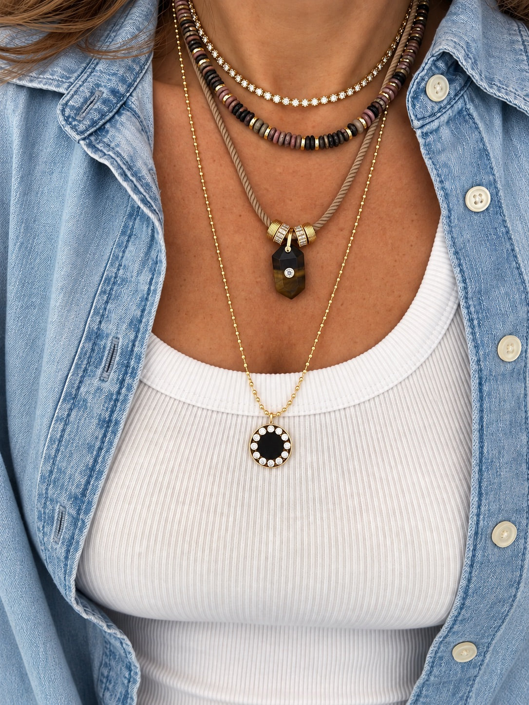 The Gem Drop Cord Necklace