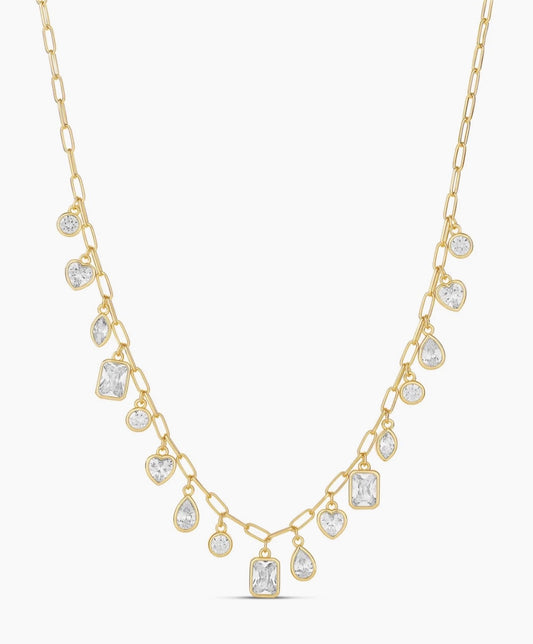Cascade Bezel Stone Necklace